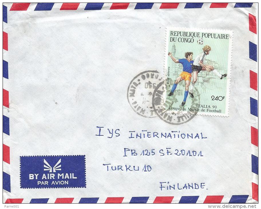 Congo 1990 Brazzaville World Cup Football Soccer Italia 240f Cover - 1990 – Italia