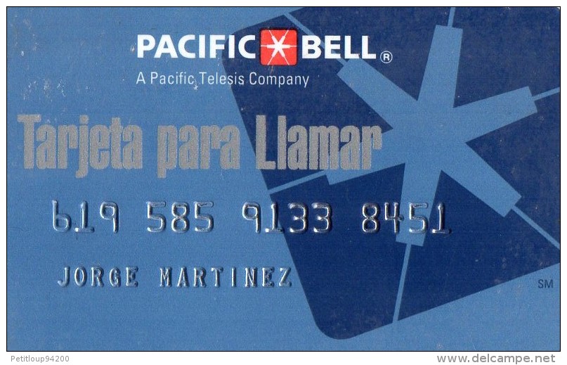 CARTE PREPAYEE  ETATS-UNIS  PACIFIC BELL  ***** - Altri & Non Classificati