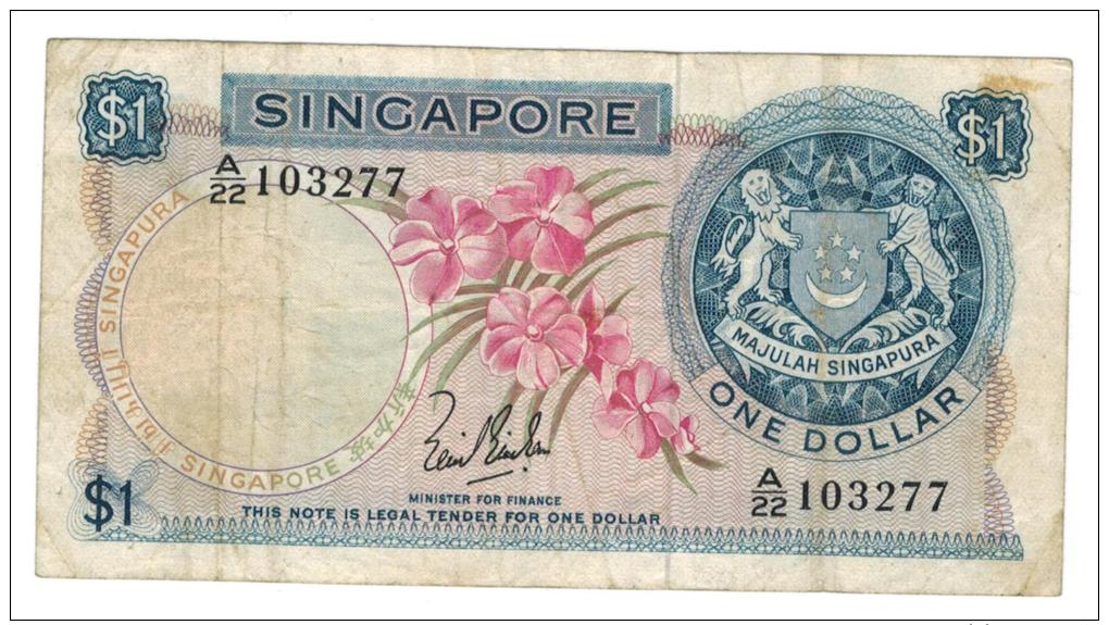 Singapore, 1 Dollar , VF. - Singapore