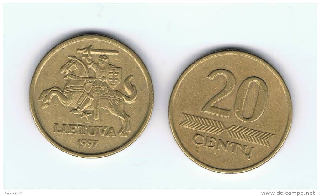 LITUANIA - 20 Centai 1997  KM108 - Lithuania