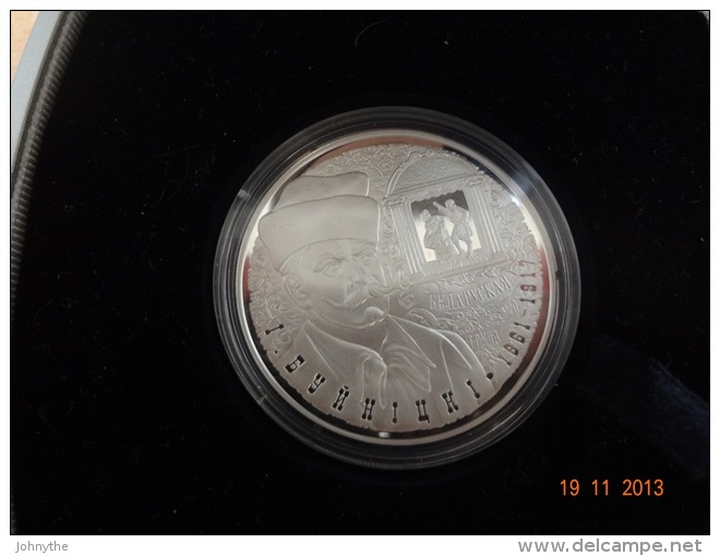 Belarus 2011 I. Bujnitski. The 150th Anniversary 10 Rubles Silver Coin UNC With Certificate And Box - Bielorussia