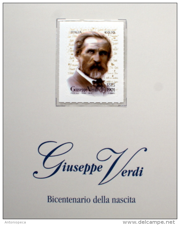 ITALY 2013 - OFFICIAL FOLDER "GIUSEPPE VERDI" 10 OTTOBRE 2013 - Pochettes