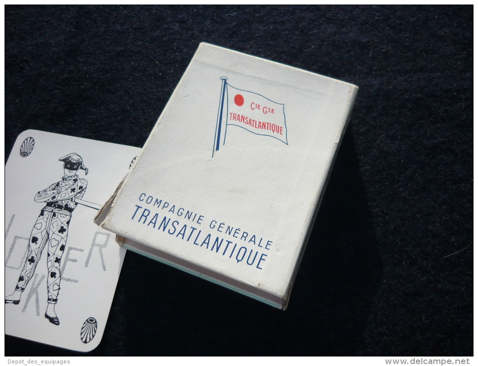 RARE JEU 52 CARTES C.G.T. FRENCH LINE - COMPAGNIE GENERALE TRANSATLANTIQUE - Décoration Maritime