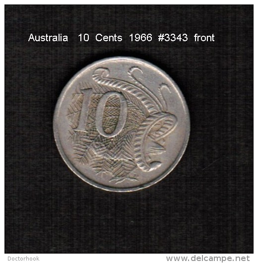 AUSTRALIA    10  CENTS  1966  (KM # 65) - 10 Cents