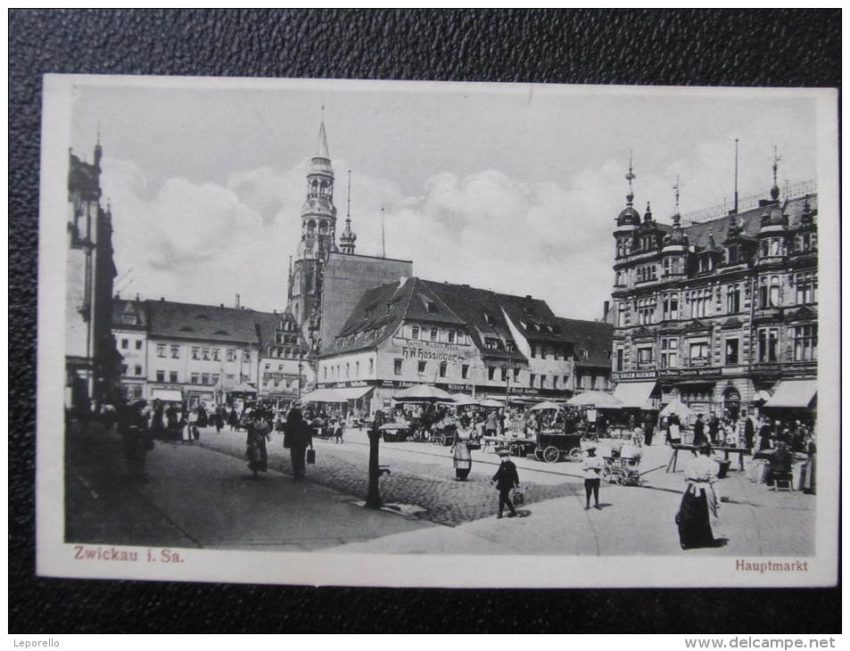 AK ZWICKAU Hauptmarkt Ca.1920  //  D*10097 - Zwickau