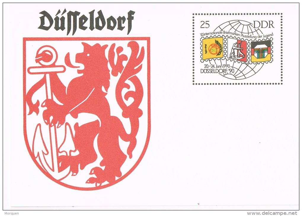 6507. Entero Postal Alemania DDR 1990. Dusseldorf - Postcards - Mint