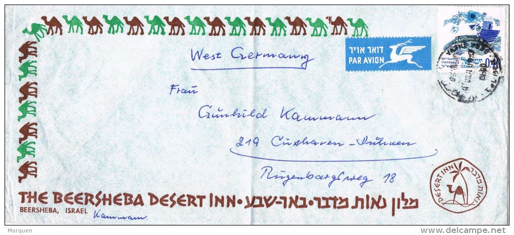 6513. Carta Aerea  BEERSHEBA (israel) 1968 A West Germany - Airmail