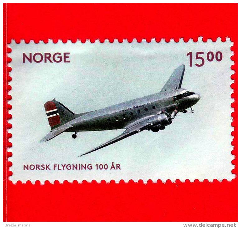 NORVEGIA - NORGE - 2012 - 100 Anni Dell'aviazione Norvegese  -  Douglas DC3 - 15.00  MNH - Ungebraucht