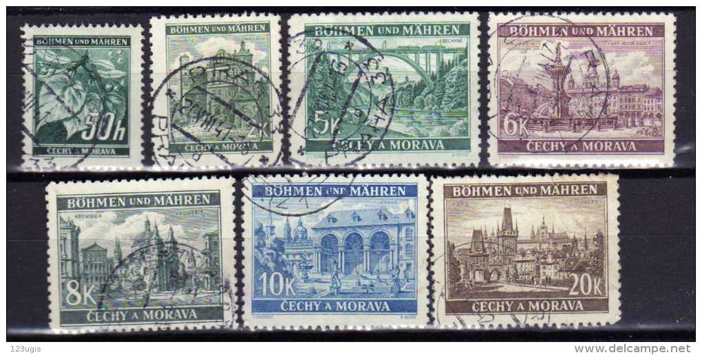 Böhmen Und Mähren 1940 Mi 55-61, Gestempelt, [241213III] @ - Used Stamps