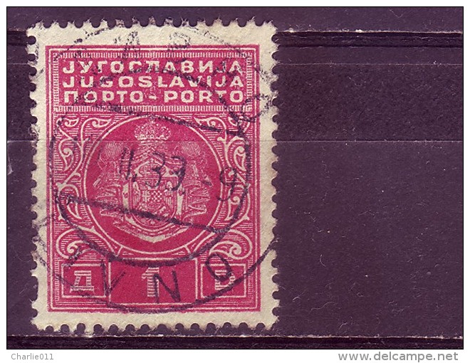 PORTO-COAT OF ARMS-1 DIN-POSTMARK-LIVNO-BOSNIA AND HERZEGOVINA-YUGOSLAVIA-1931 - Impuestos