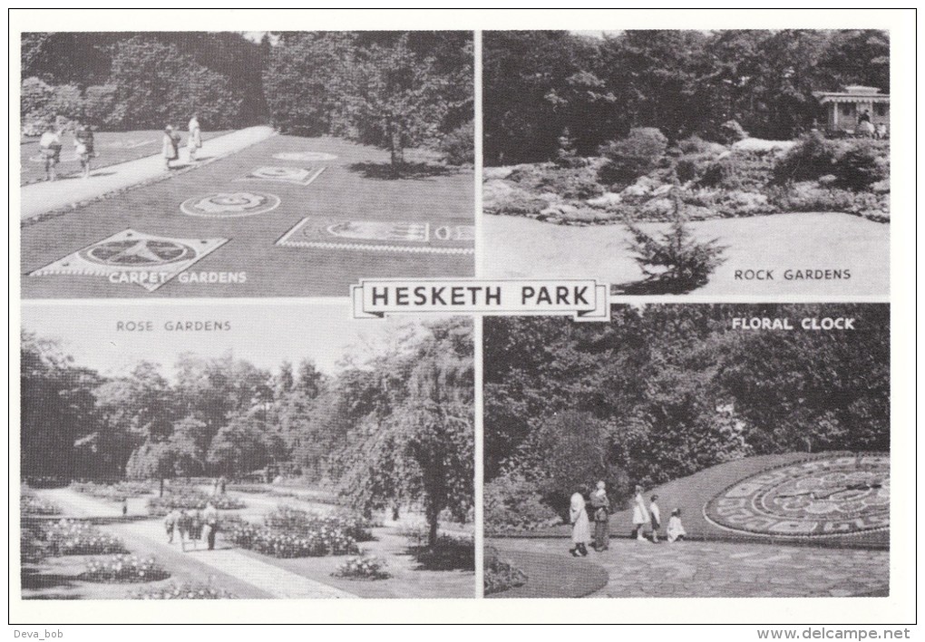 Multiview Postcard Hesketh Park SOUTHPORT 1960 Gardens Repro - Southport