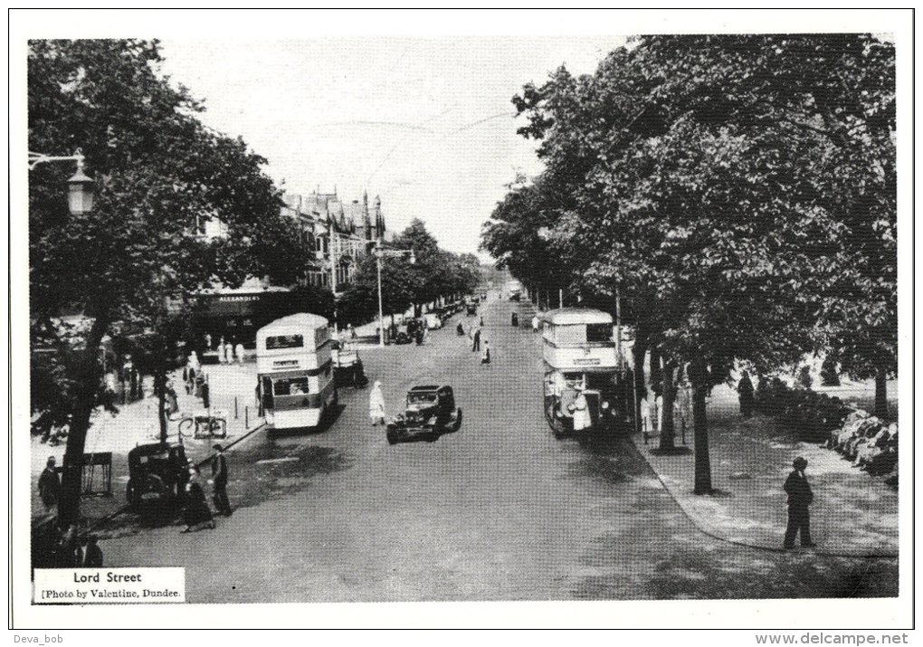 Postcard Lord Street SOUTHPORT 1945 Double Decker Bus Repro - Southport