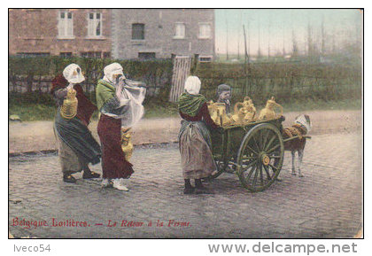 1907 Bruxelles - Laitières - " Le Retour à La Ferme " - Straßenhandel Und Kleingewerbe
