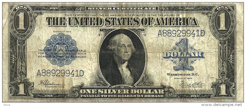 USA UNITED STATES $1 SILVER CERTIFICATE BLUE SEAL SERIES 1923 F P342 READ DESCRIPTION CAREFULLY !!! - Certificaten Van Zilver (1878-1923)