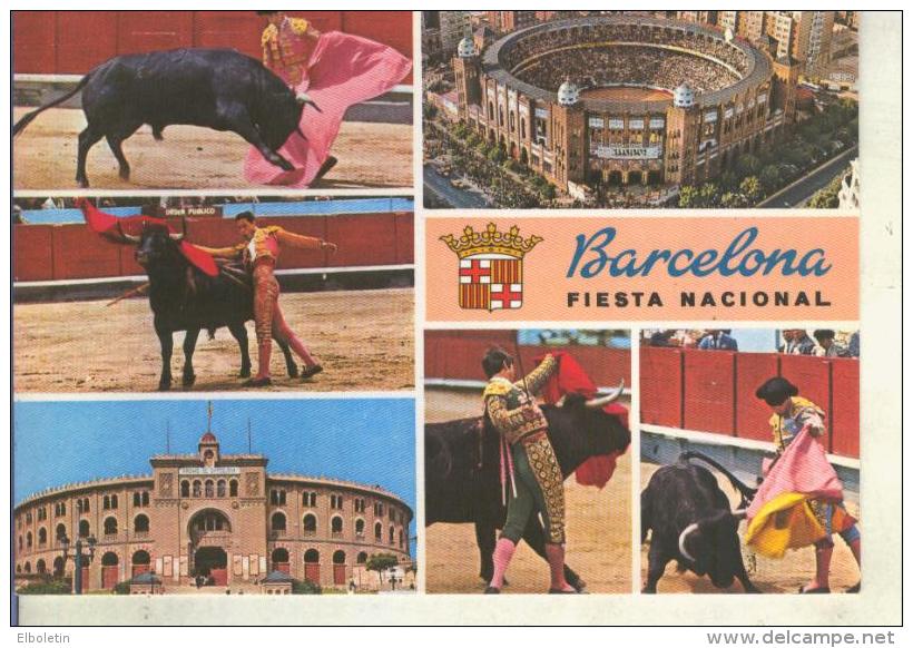 Postal 014750: Vistas Varias De La Plaza De Toros La Monumental De Barcelona - Barcelona