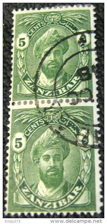 Zanzibar 1926 Sultan Chalifa Bin Harub 5c X2 - Used - Zanzibar (...-1963)
