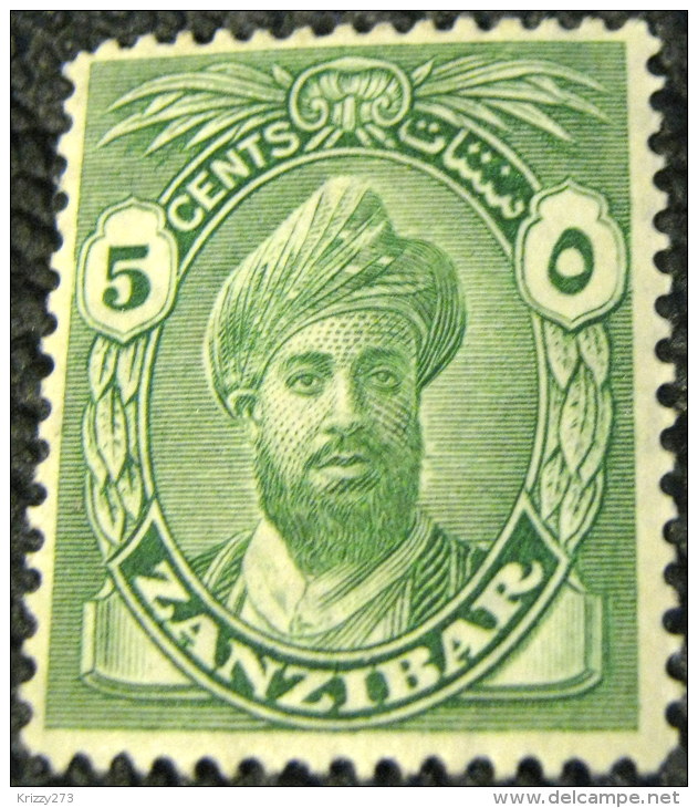 Zanzibar 1936 Sultan Chalifa Bin Harub 5a - Mint - Zanzibar (...-1963)
