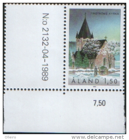 Aland 1989 Finstrom Church - Chiesa Di Finstrom 1v  Complete Set ** MNH - Aland