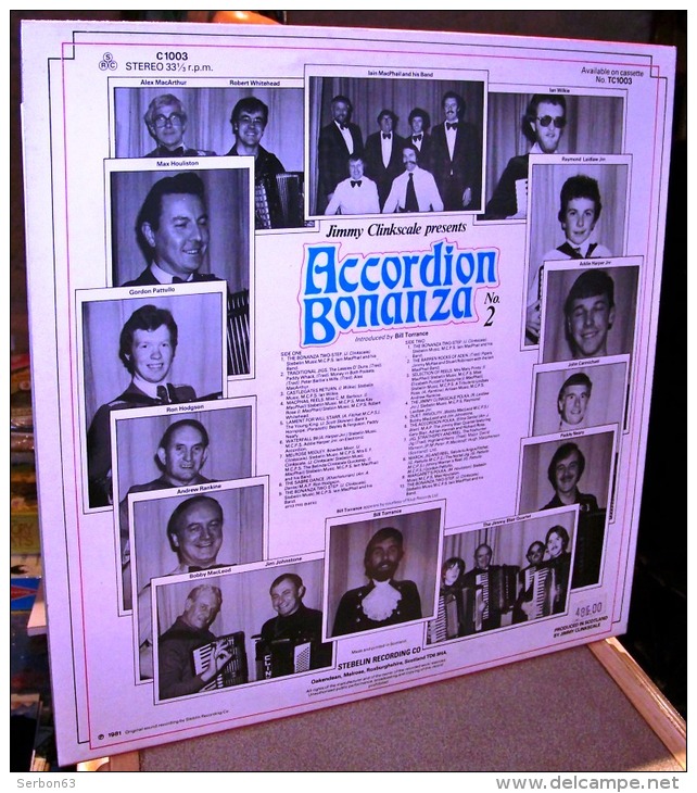 33 TOURS VINYLE NEUF 1981 ACCORDION BONANZA N2 JIMMY CLINKSCALE RECORDED LIVE FROM THE TAIT HALL, KELSO FEATURING A HOST - Instrumental