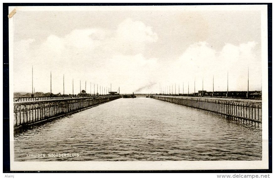 CP   Ijmuiden   ---   Noordersluis  --  Panorama - IJmuiden