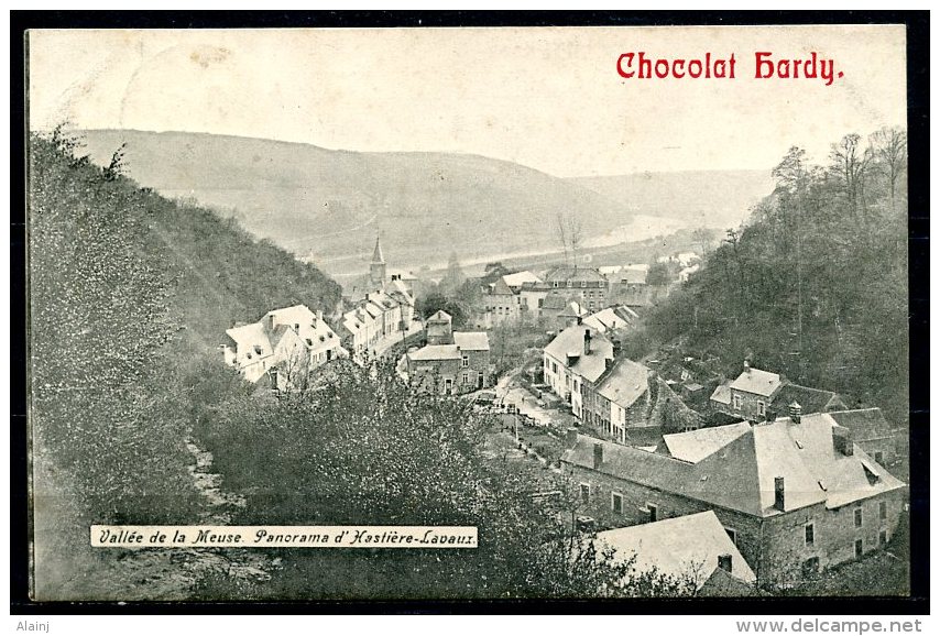 CP   Hastière   ---   Vallée De La Meuse  --  Panorama D' Hastière - Lavaux  --  Chocolat Hardy  --  1908 - Hastière