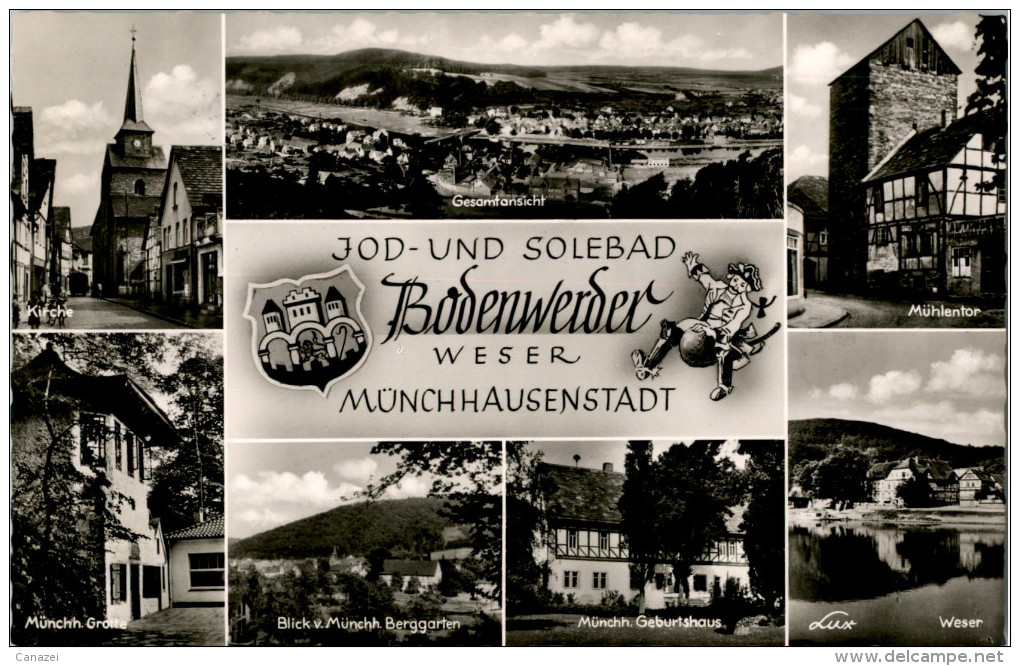 AK Bodenwerder/Weser, Münchhausen-Stadt, Gel 1957 - Bodenwerder