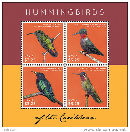 MINT N.H NEVIS # 1742  IGPC 1303 SH :  STAMPS OF HUMMING BIRDS - St.Kitts E Nevis ( 1983-...)