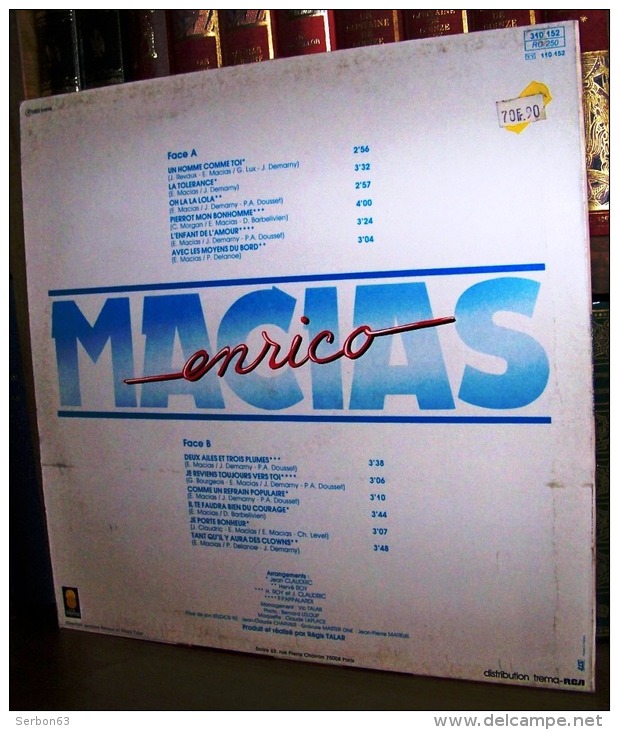 33 TOURS VINYLE NEUF 1983 ENRICO MACIAS DEUX AILES ET TROIS PLUMES JE PORTE BONHEUR COMME UN REFRAIN POPULAIRE AVEC LES - Musicals