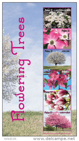 MINT N.H PALAU 1092  # IGPC 1207 SH :  STAMPS OF FLOWERING TREES - Palau