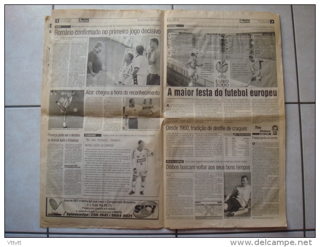 JORNAL DOS SPORTS (Brésil, 10 Juin 2000) : Kuerten, Romario, Athirson, Sorato, Rodrigo, Edmundo, Vasco (12 Pages) - Revues & Journaux