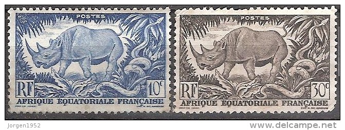 FRANCE   # EQUATORIALE FRANCE STAMPS "FROM YEAR 1947 " STANLEY GIBBONS 235 + 236 - Autres & Non Classés