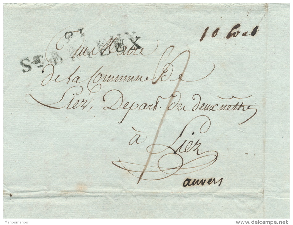 919/21 - Document 21 ST BRIEUX An 9 Vers LIER - Port Encre 9 Sols Pour Anvers , 10 Sols Au Total Pour LIER - 1794-1814 (French Period)