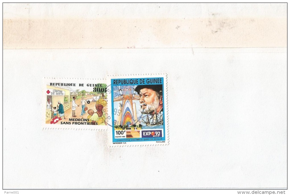 Guinee Guinea 1994 Sangaride Red Cross Expo Sevilla Columbus Cover - Christoffel Columbus