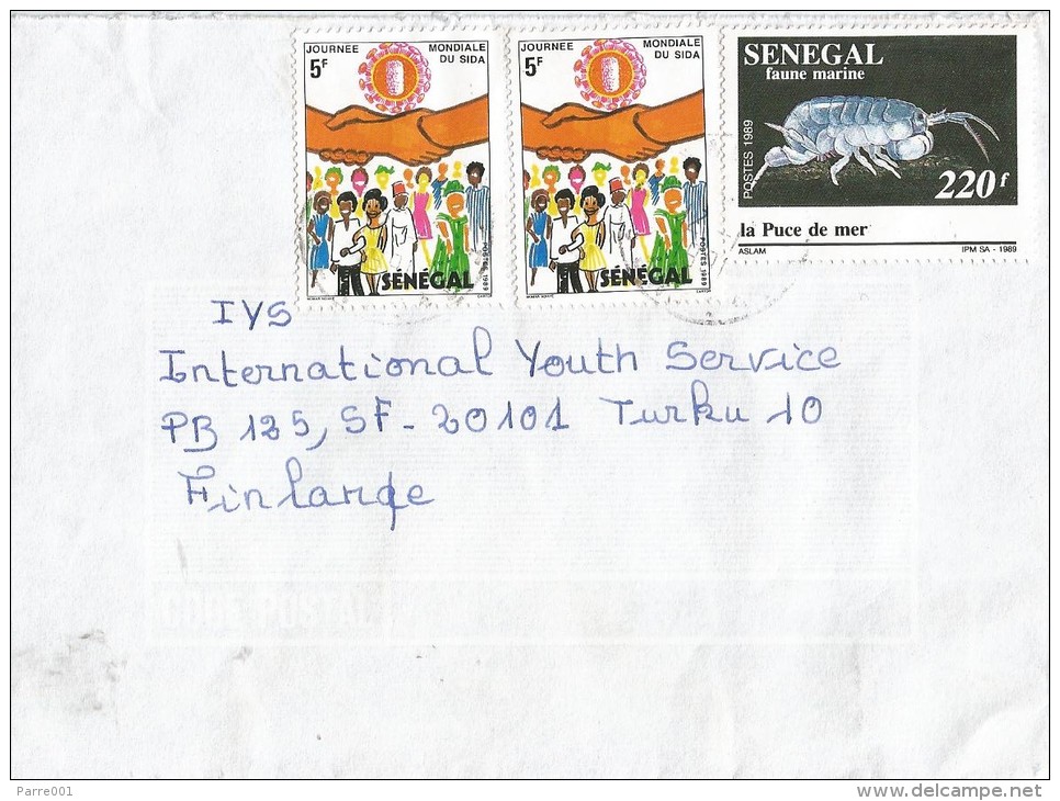 Senegal 1990 Dakar Sea Flee AIDS SIDA Cover - Senegal (1960-...)