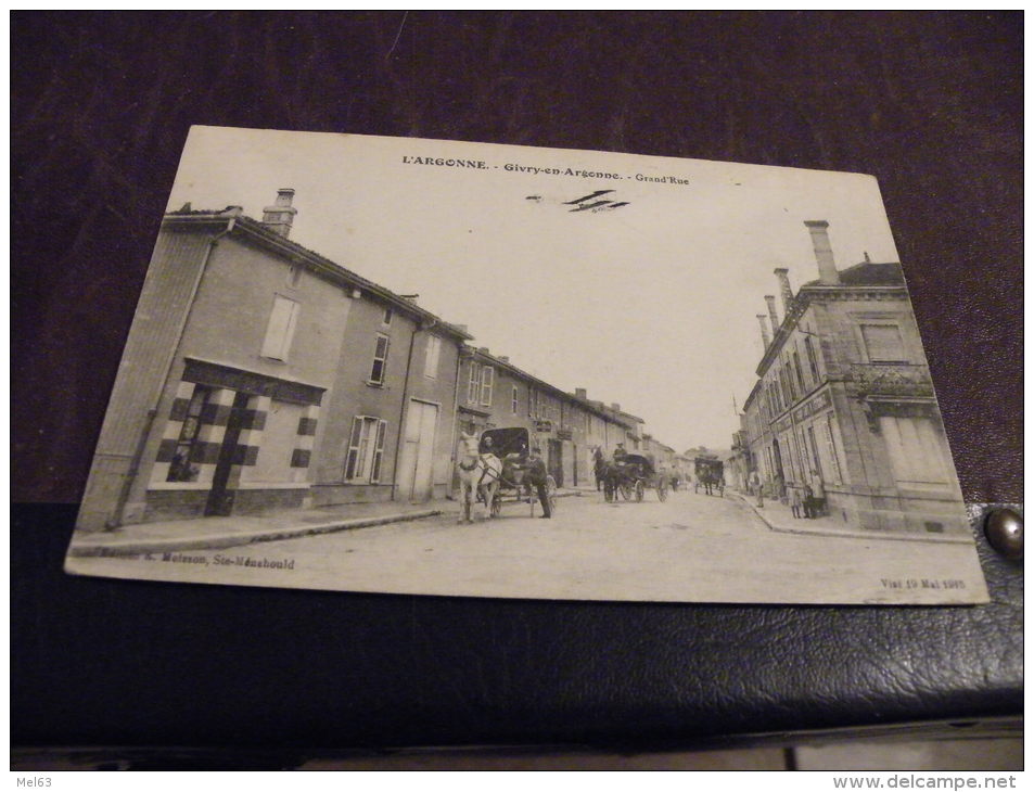 A28.CPA.51 (MARNE)...L'ARGONNE..GIVRY-EN-ARGONNE.Grand'Rue..rare Beau Plan Animé .écrite - Givry En Argonne