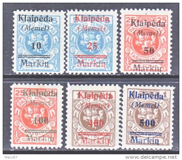 Memel  N 1-6  * - Unused Stamps