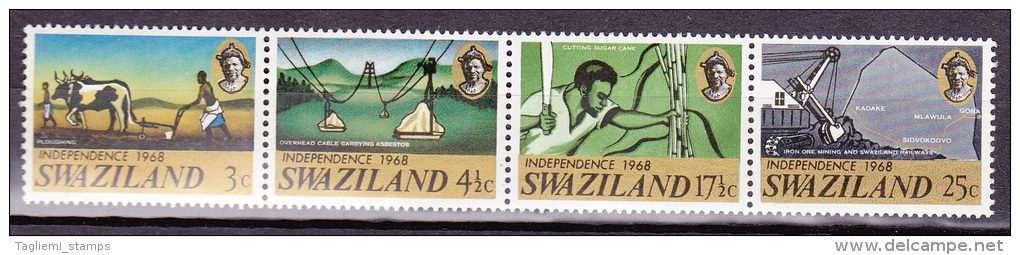 Swazieland, 1968, SG 137 - 140, Independence, MNH - Swaziland (1968-...)