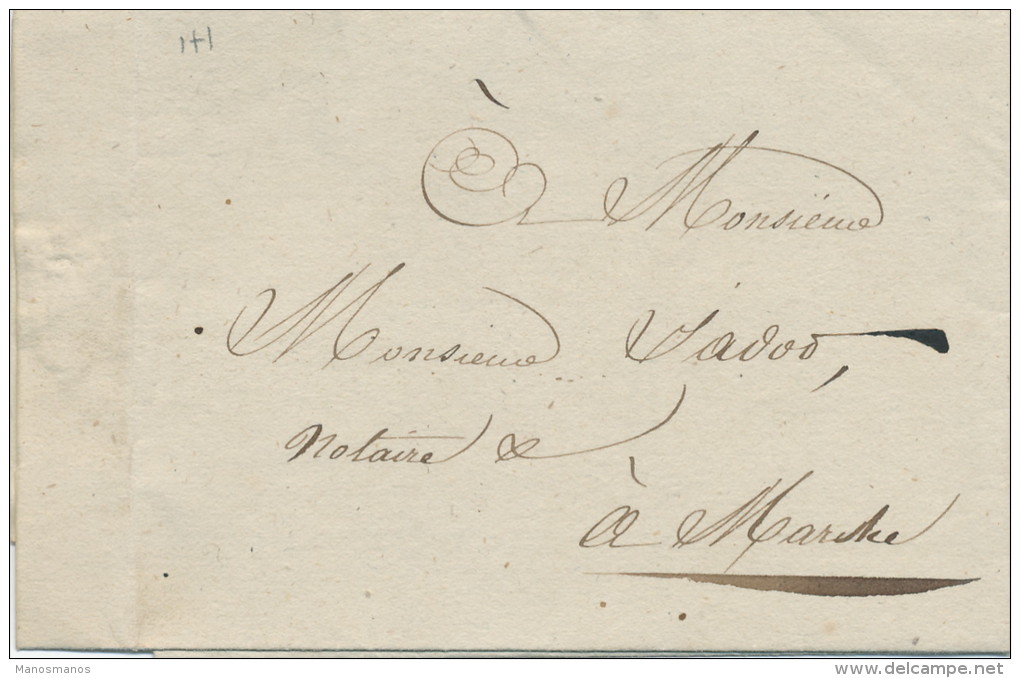 935/21 - Lettre Avec Texte Par Porteur - LAROCHE 1832 Vers Notaire à MARCHE - Pas De Marque De Port - 1830-1849 (Independent Belgium)