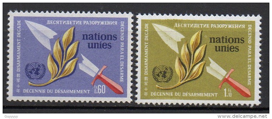 Nations Unies (Genève) - 1973 - Yvert N° 30 & 31 ** - Nuevos