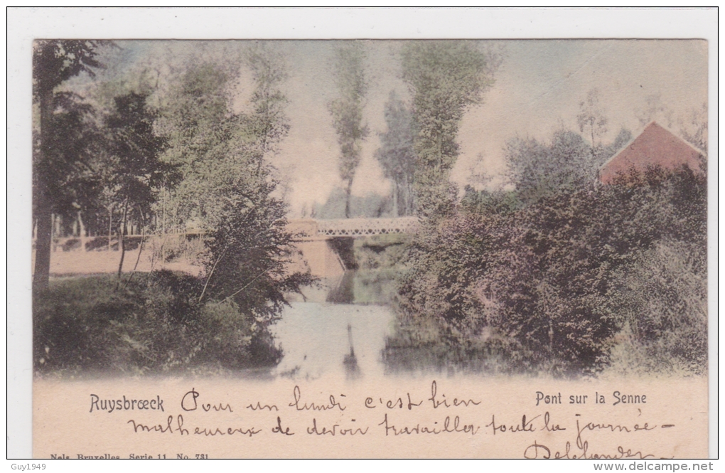 RUISBROEK BRUG OVER DE ZENNE-PONT SUR LA SENNE - Sint-Pieters-Leeuw