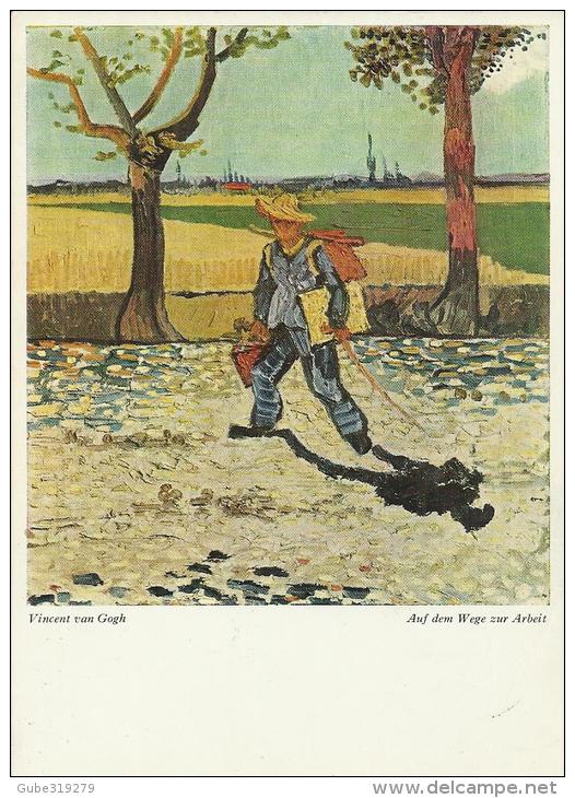 GERMANY 1973 - ART POSTCARD:VINCENT VAN GOGH -"AUF DEM WEGE ZUR ARBEIT - ON THE WAY TO WORK" ADDR TO SWITZERLAND W 1 ST - Van Gogh, Vincent