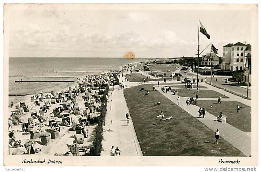 NORDSEEBAD DUHNEN - LA PROMENADE NEGLI ANNI '50. CARTOLINA DEL 1957 - Cuxhaven