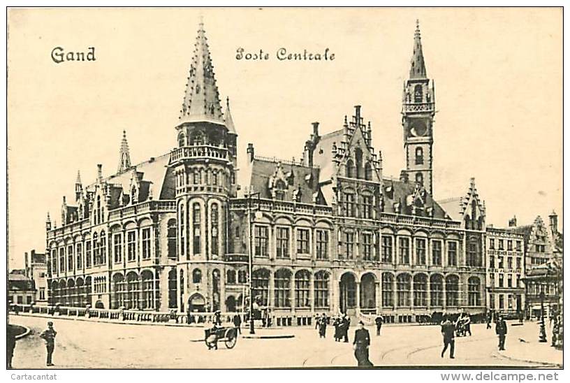 GAND. L'EDIFICIO DELLE POSTE CENTRALI. BELLA  CARTOLINA DI INIZI '900 - Altri & Non Classificati