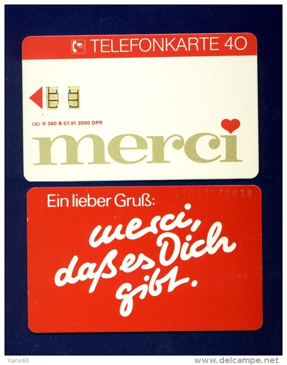 GERMANY: K-360 B 07/91  "Merci" Unused - K-Serie : Serie Clienti