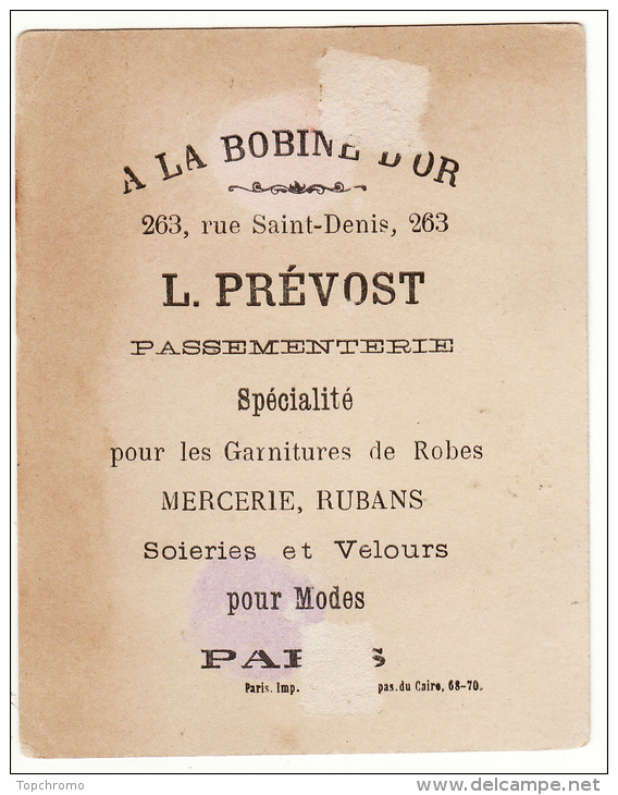 Chromo A La Bobine D´or Prévost Lessertisseux Pierrot Polichinelle Escrime Fleuret Moucheté Touché Cartes Jeu Vous êtes - Aiguebelle