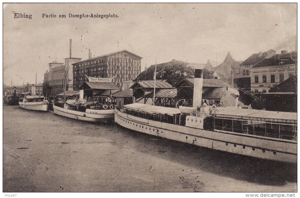 ELBING (Polen-Polska-Poland-Pologne-Westpreussen) Partie Am Dampfer-Anlegeplatz-Port- Hafen-Bâteau à Vapeur-Schiffe- - Polonia