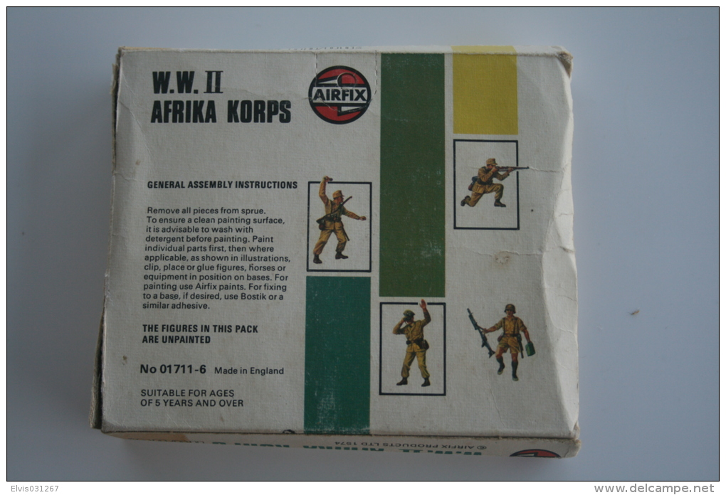 Airfix WW2 Afrika Korps, Scale HO/OO, Vintage - Figurines