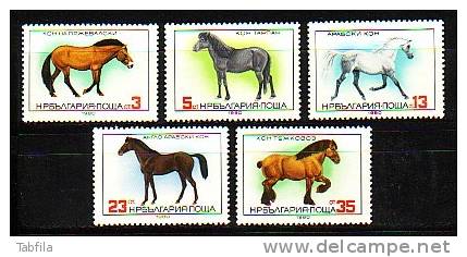 BULGARIA \ BULGARIE - 1980 - Chevaux - 6v ** - Neufs