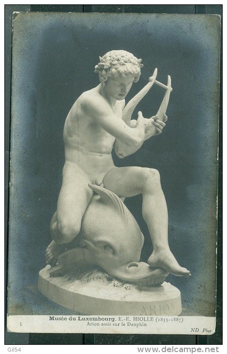 Musée Du Luxembourg - E. - E. Hiolle ( 1883-1887 )  Arion Assis Sur Le Dauphin - Dai13 - Sculptures