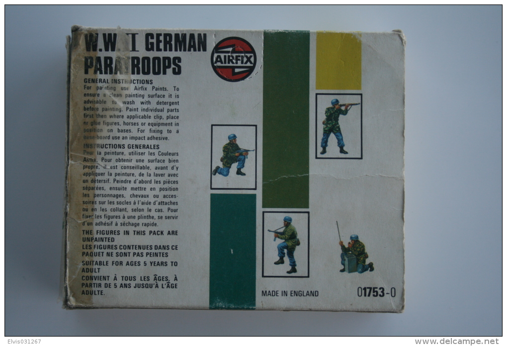 Airfix WW2 German Paratroops, Scale HO/OO, Vintage - Figurines